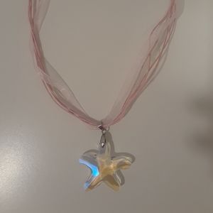 Star Fish Necklace with Crystal